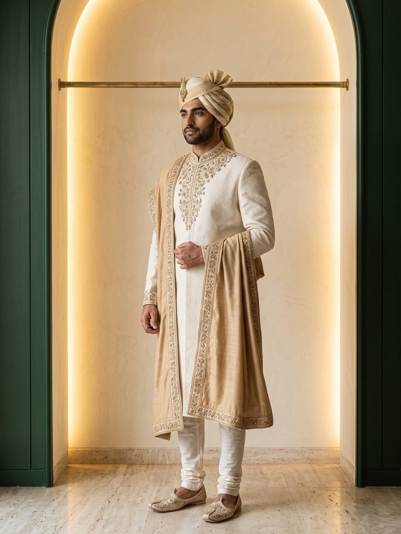 Wedding sherwani by Movaro Atelier