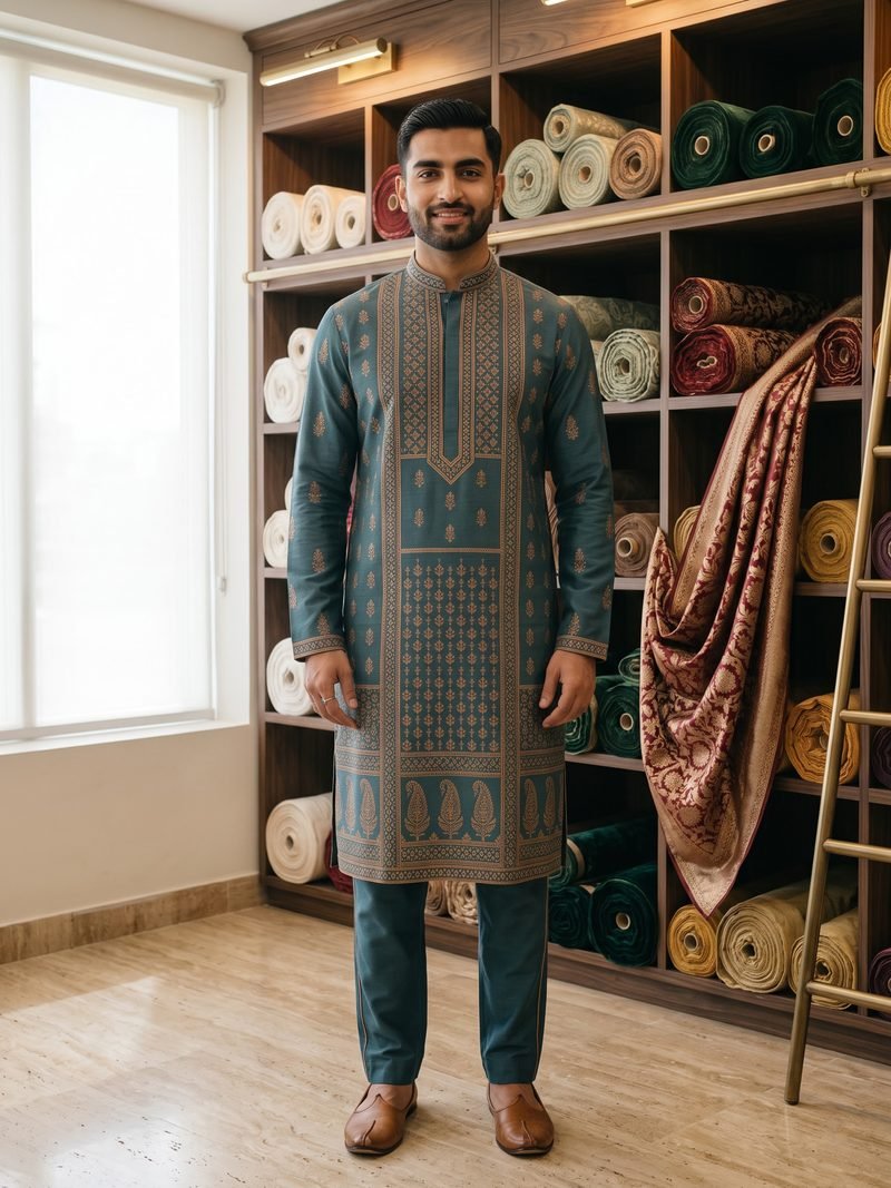 Panel-Print Kurta, Rama by Movaro Atelier