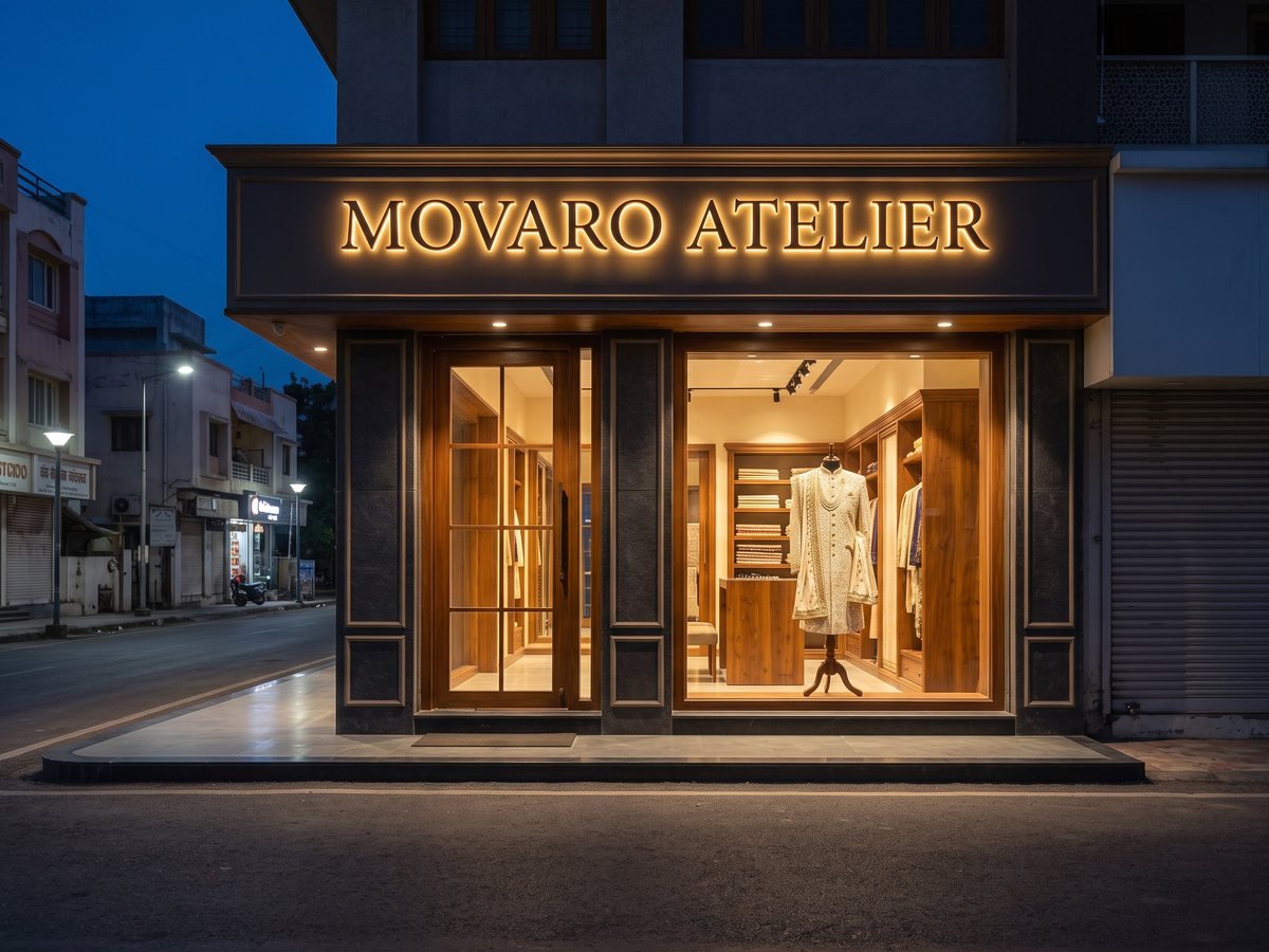 Movaro Atelier store front on Dr Yagnik Road