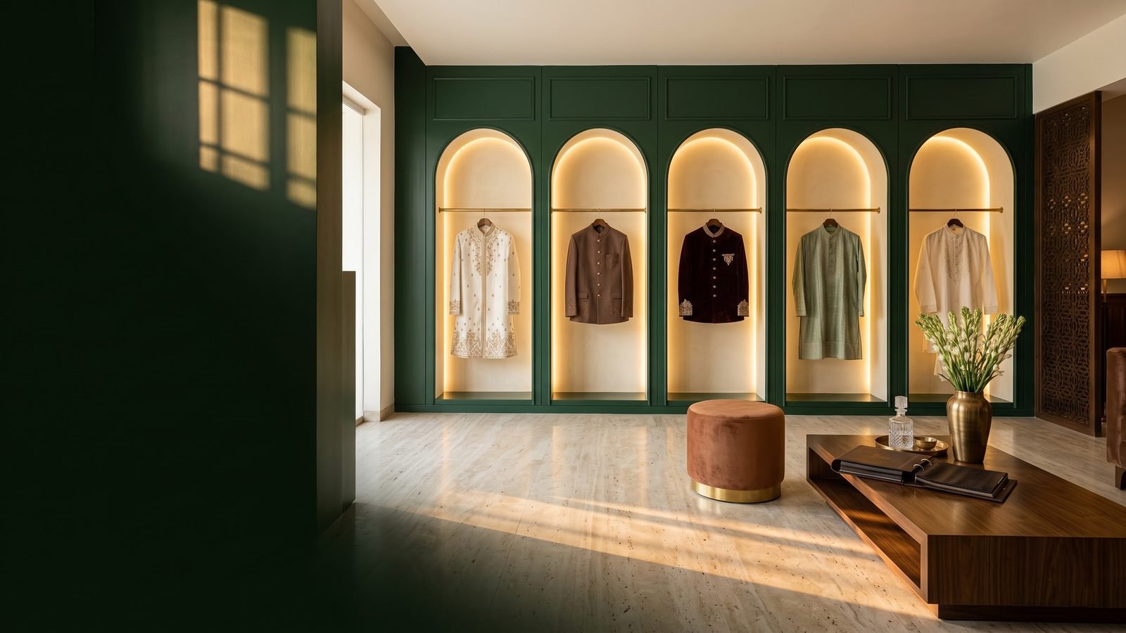 Inside the Movaro Atelier showroom in Rajkot